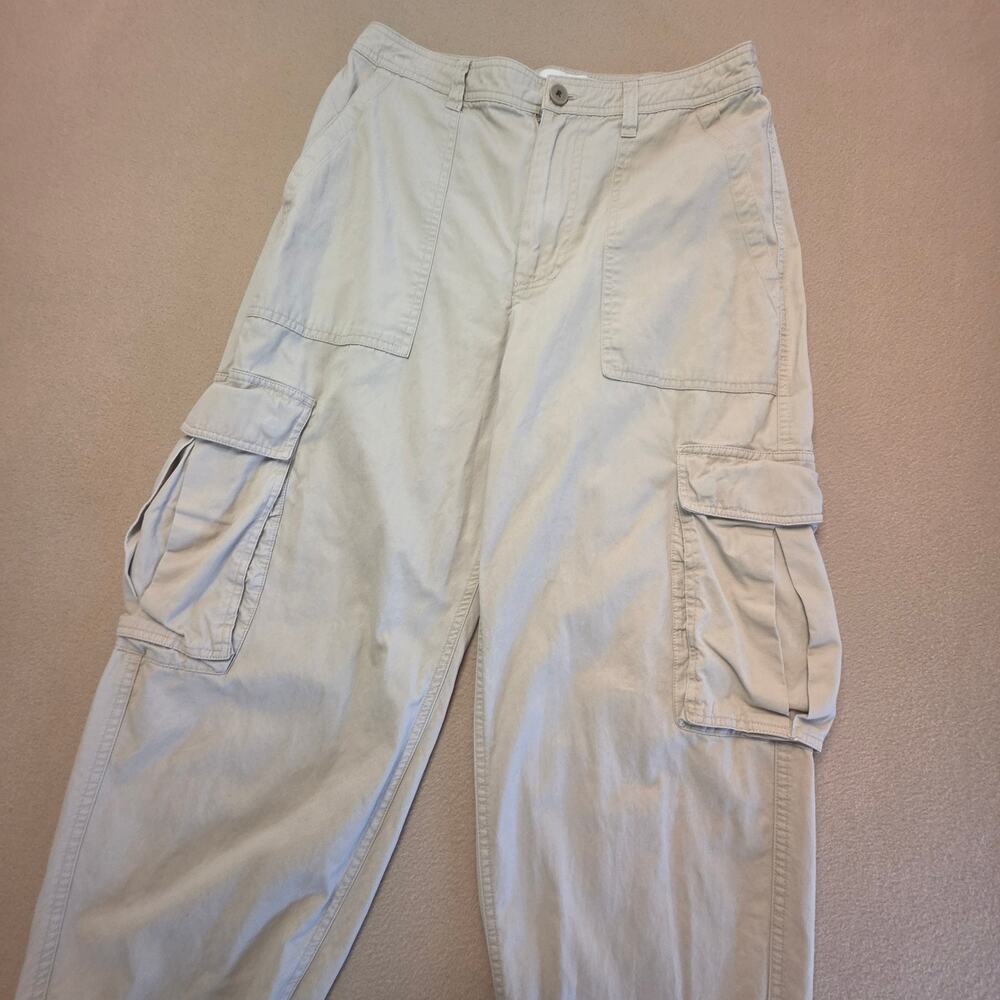 Abercrombie & Fitch Cargo Jogger Pants Beige/Khaki Sz Medium 100% Cotton